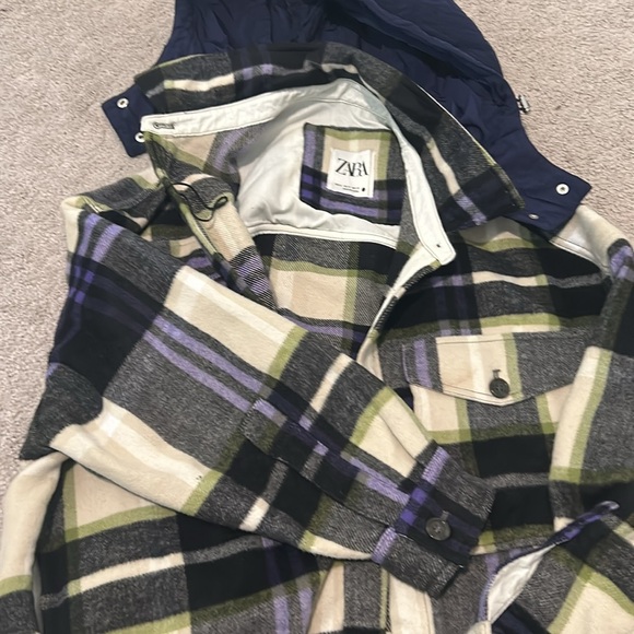 Zara flannel shacket - Picture 4 of 5